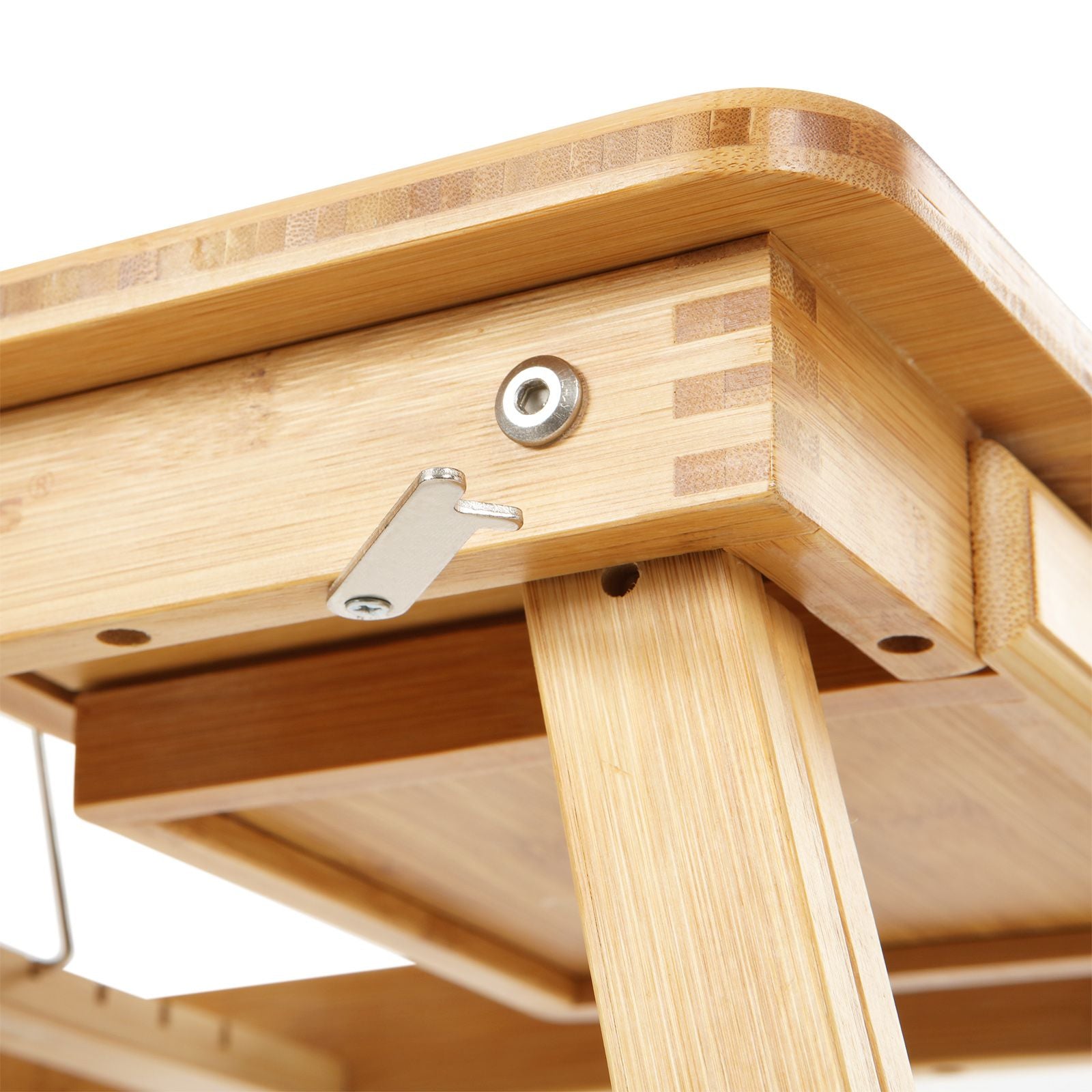 Support Ordinateur Portable, Support PC Portable Lit, Bambou, avec 5 Angles d'Inclinaison Réglables, Boisée, Songmics, 1