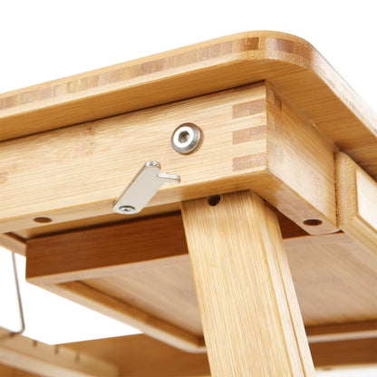 Support Ordinateur Portable, Support PC Portable Lit, Bambou, avec 5 Angles d'Inclinaison Réglables, Boisée, Songmics, 1
