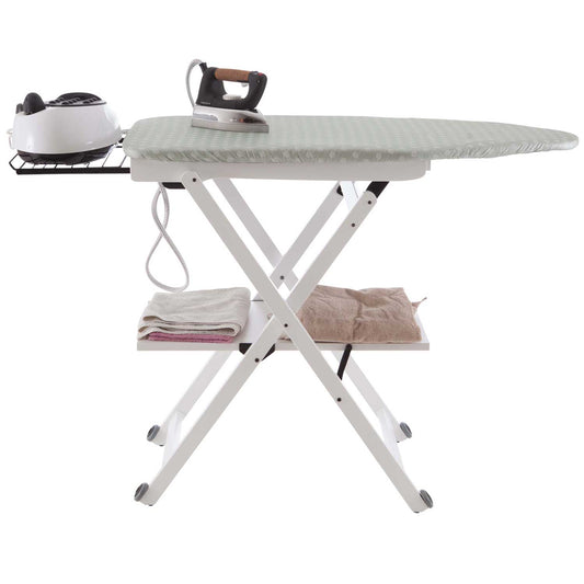 Table à Repasser, Planche à repasser, Réglable, avec Roulettes, ARIT STIROCOMODO, Couleur Blanc, 1