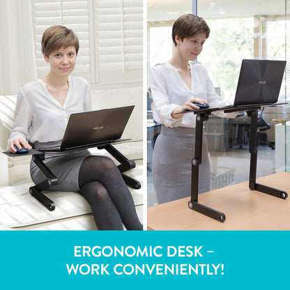  Table pour Ordinateur Portable pour Lit avec Ventilateur USB, WonderWorker Einstein, t
