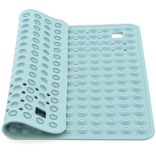 Tatkraft Shell Tapis De Douche Antidérapant 48x48 Cm Blanc - Lavable En Machine Résistant Moisissure