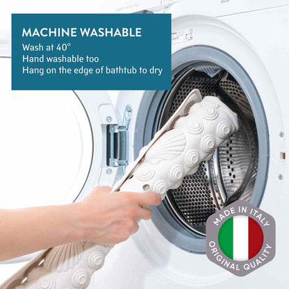 Tapis de Douche antidérapant, 48 x 48 cm, résistant à la moisissure, Lavable en Machine, Blanc, Tatkraft Shell, 8