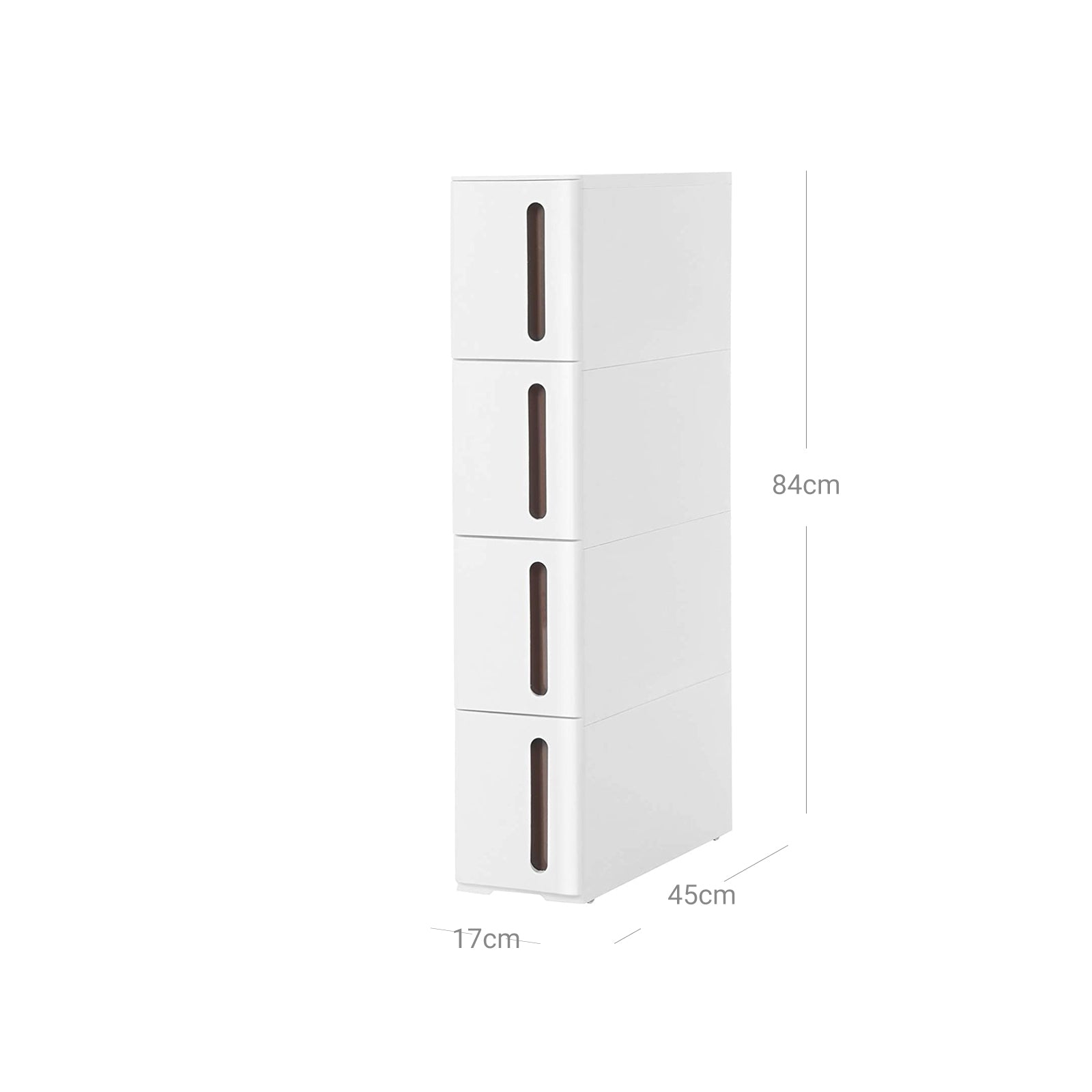 Etagere niche, avec roulettes, Desserte cuisine, avec 4 tiroirs, Extensible, Blanc, Songmics, 7
