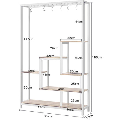 Porte Plantes, Étagère pour Plantes, Support de Plante, Étagère à Fleurs de 180 cm, Blanc, Tribesigns, 7