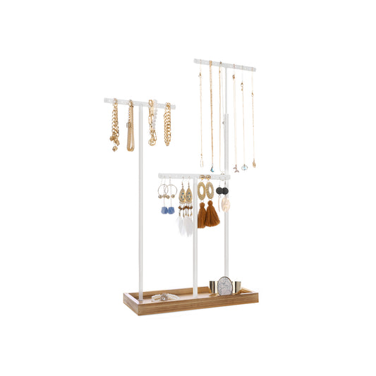 Porte Bijoux, Organisateur de Bijoux, Support à Bijoux, Présentoir de Bijoux avec 3 Barres, SONGMICS, 2