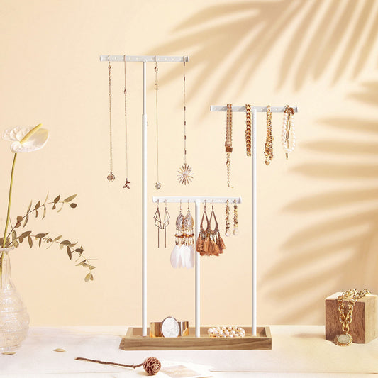 Porte Bijoux, Organisateur de Bijoux, Support à Bijoux, Présentoir de Bijoux avec 3 Barres, SONGMICS, 1