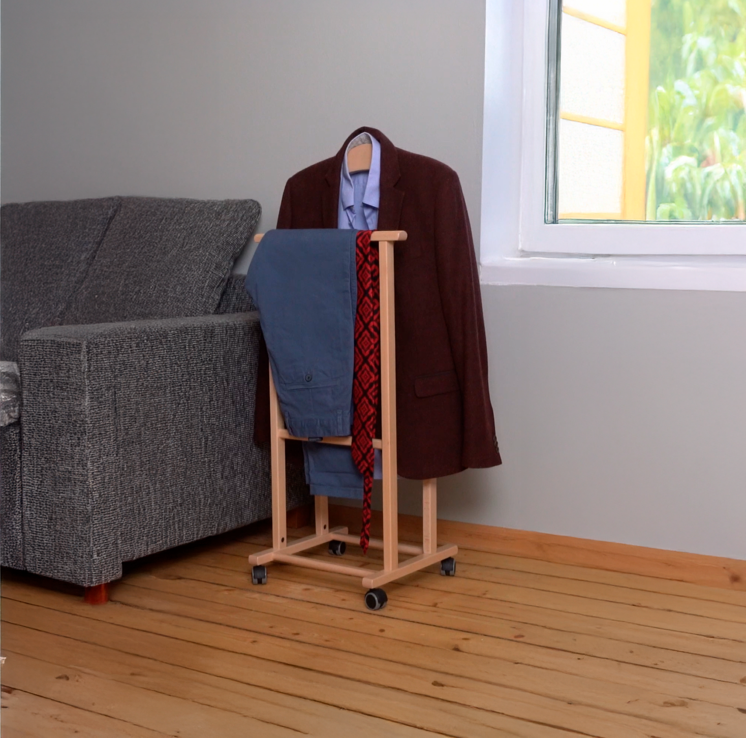 Valet de Chambre, sur Roulettes, Valet de Nuit, Porte-Vêtements, Valet Vetement, ARIT ATRI, 1