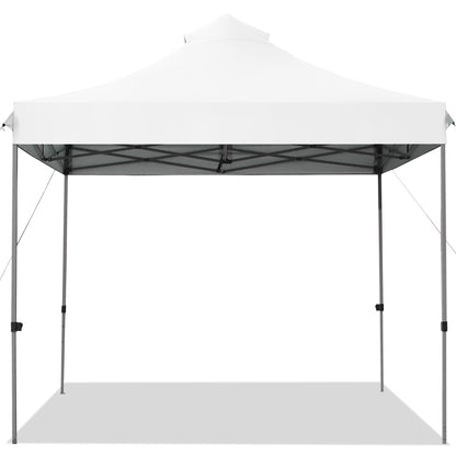 Tonnelle de Jardin, Pergola Terrasse, Escamotable Pliable 3x3M Tente de Fête Imperméable Protection Solaire Blanc, Costway, 1