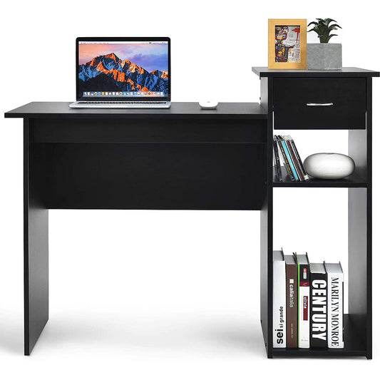 Bureau Noir, Bureau Ordinateur, Bureau Informatique, Bureau Moderne, Table de Bureau, Poste de Travail, Costway, 1