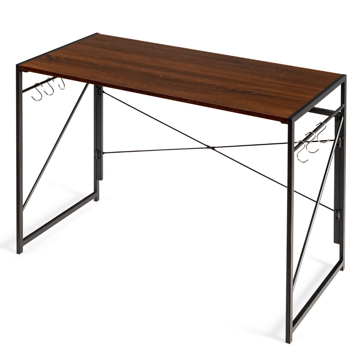 Bureau Pliable, Bureau Ordinateur, Bureau Informatique, Bureau Moderne, Table de Bureau, Poste de Travail, Costway, 1