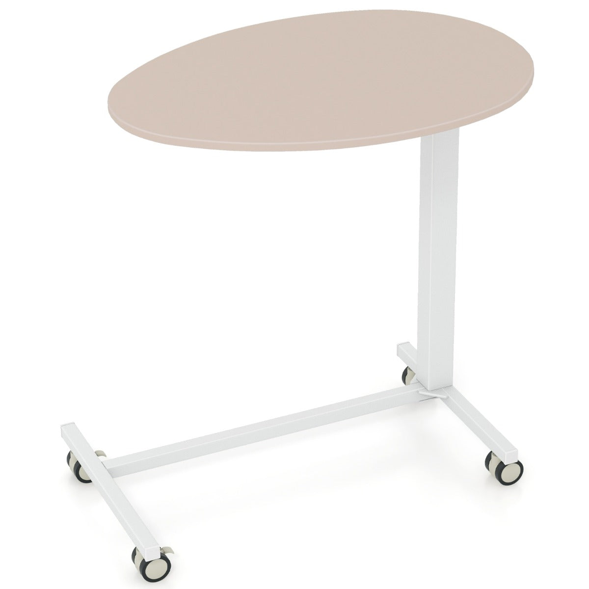 Table pour ordinateur portable mobile, bureau réglable en hauteur 74-108 cm, 4 roulettes, Petit Bureau, Costway, 1