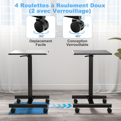 Table, Bureau Assis Debout, Bureau Ordinateur, Hauteur réglable 74-108 cm, Table de Bureau, Poste de Travail, Costway, 7