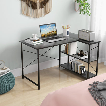 Bureau d'Angle, Bureau Ordinateur, Bureau Informatique, Grand Bureau, Bureau Moderne, Bureau en L, Costway, 2