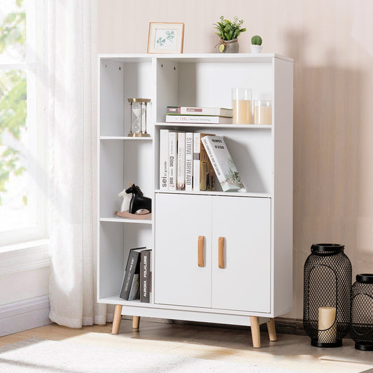 Étagère Bibliothèque, Meuble Etagere, Etagere de Rangement, Bibliothèque Armoire de rangement, Blanche, Costway, 3