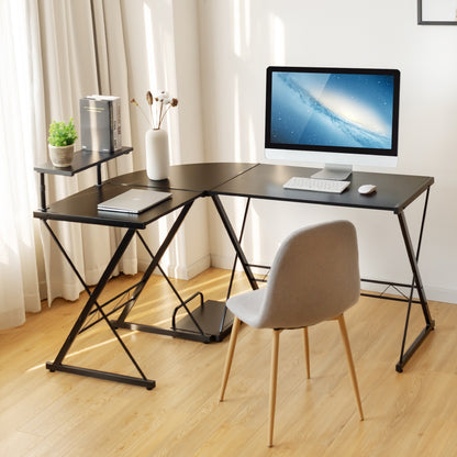 Bureau d'Angle, Bureau en L, Bureau Ordinateur, Bureau Informatique, Bureau Moderne, Table de Bureau, Costway, 2