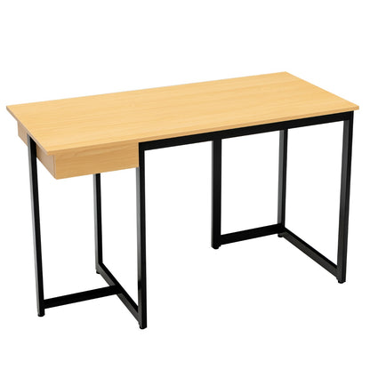 Bureau Ordinateur, Bureau Informatique de 120 cm, Bureau Moderne, Table de Bureau avec Roulant, Costway, 1