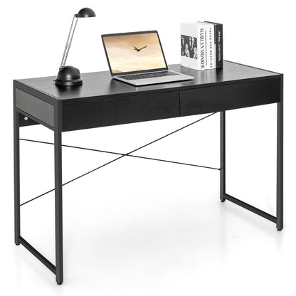 Bureau Ordinateur, Bureau Informatique, Bureau en Bois, Bureau Moderne, Table de Bureau, Poste de Travail, Costway, 1