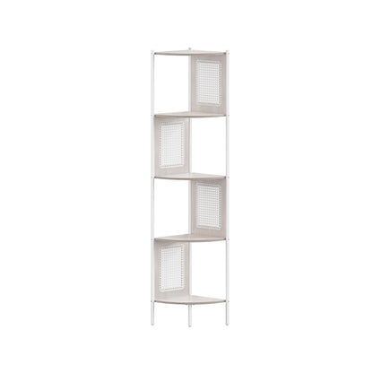 Étagère d’Angle à 5 Niveaux, Bibliothèque, Étagère de Rangement, pour Petits espaces, Beige Avoine, VASAGLE, 7