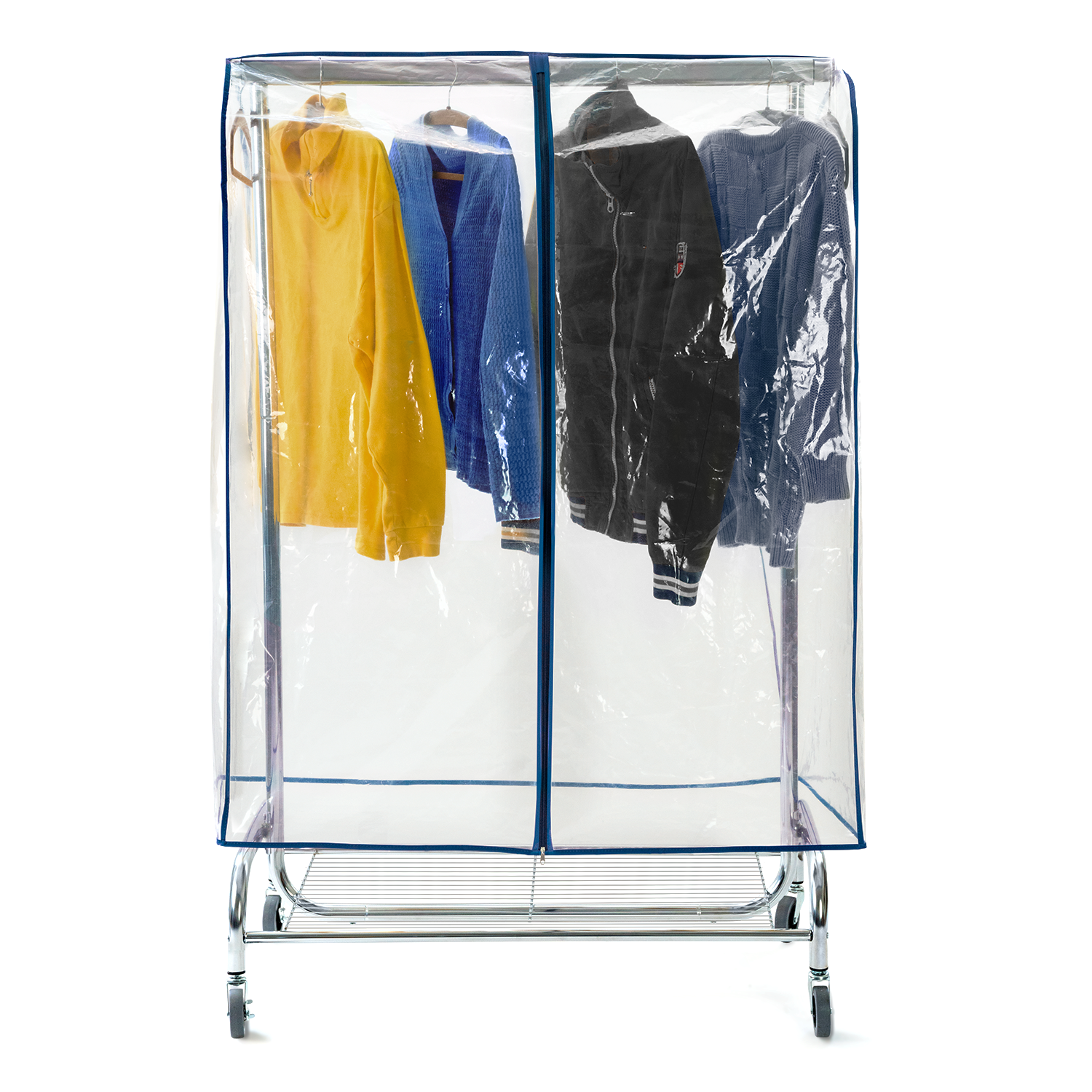 Housse de Protection pour Portant à Vêtements, Plastique Waterproof Transparent, L96 cm, Tatkraft Screen, 4