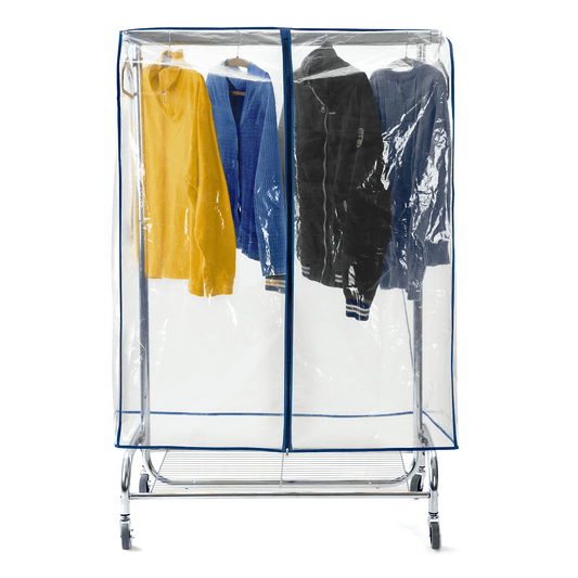 Housse de Protection pour Portant à Vêtements, Plastique Waterproof Transparent, L96 cm, Tatkraft Screen