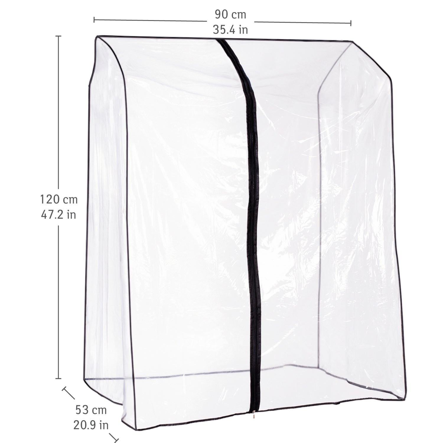 Housse de Protection Universelle pour Portant à Vêtements Penderie, Transparente, L90 cm, Tatkraft Smart Cover, 1