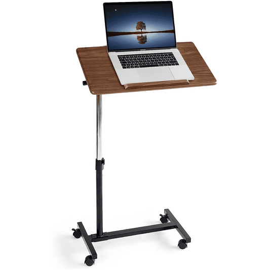 Tatkraft Gain - Table pour ordinateur portable mobile, bureau réglable en hauteur 71- 96 cm, 4 roulettes 