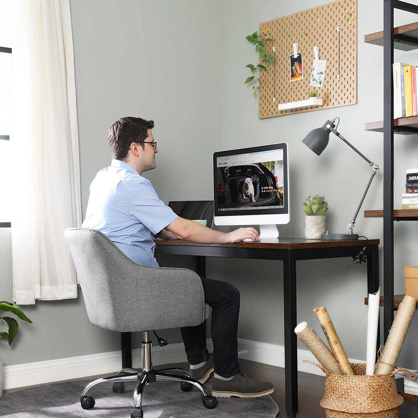 SONGMICS - Chaise de bureau gaming, siège ergonomique, capacité de charge 120 kg.