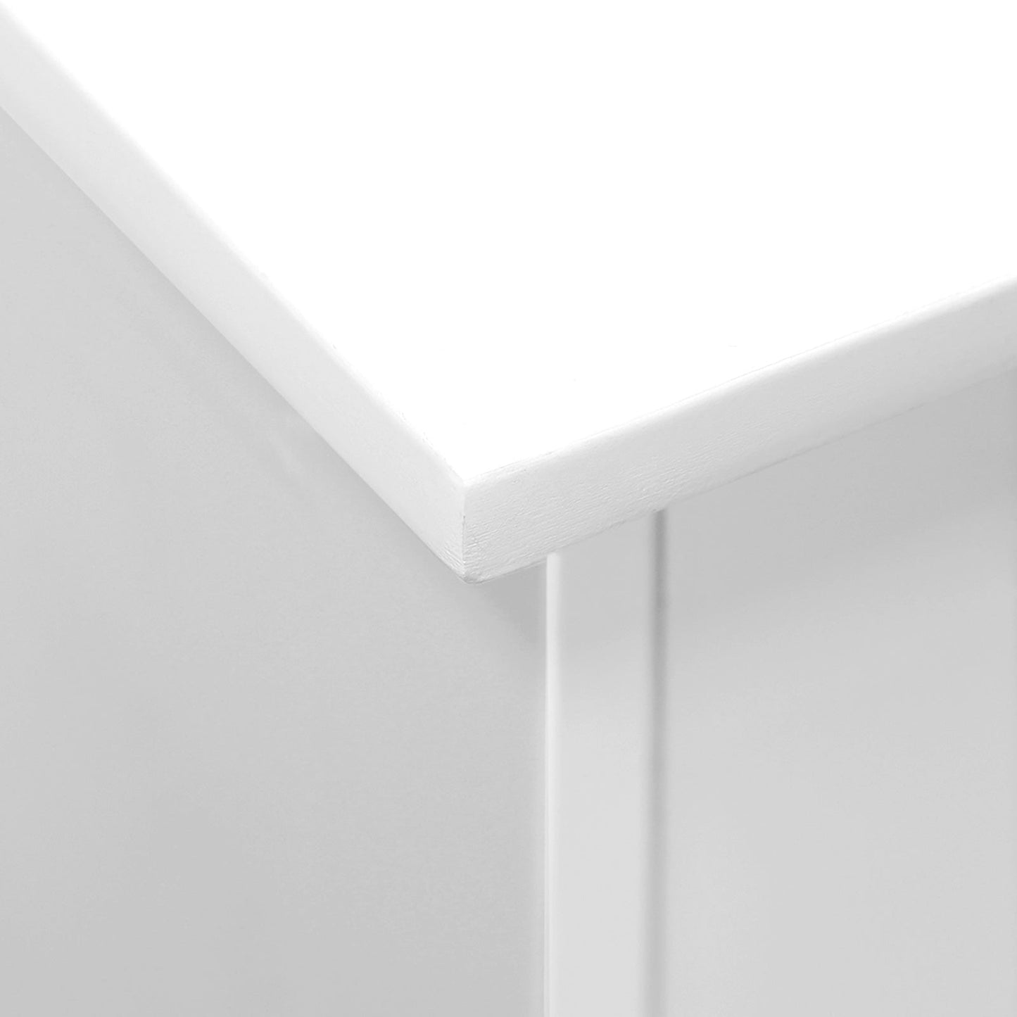 VASAGLE - Meuble de Salle de Bain sur Pieds, Meuble de Rangement avec 4 Tiroirs, 30 x 30 x 82 cm, pour Salon, Cuisine et Couloir, Blanc