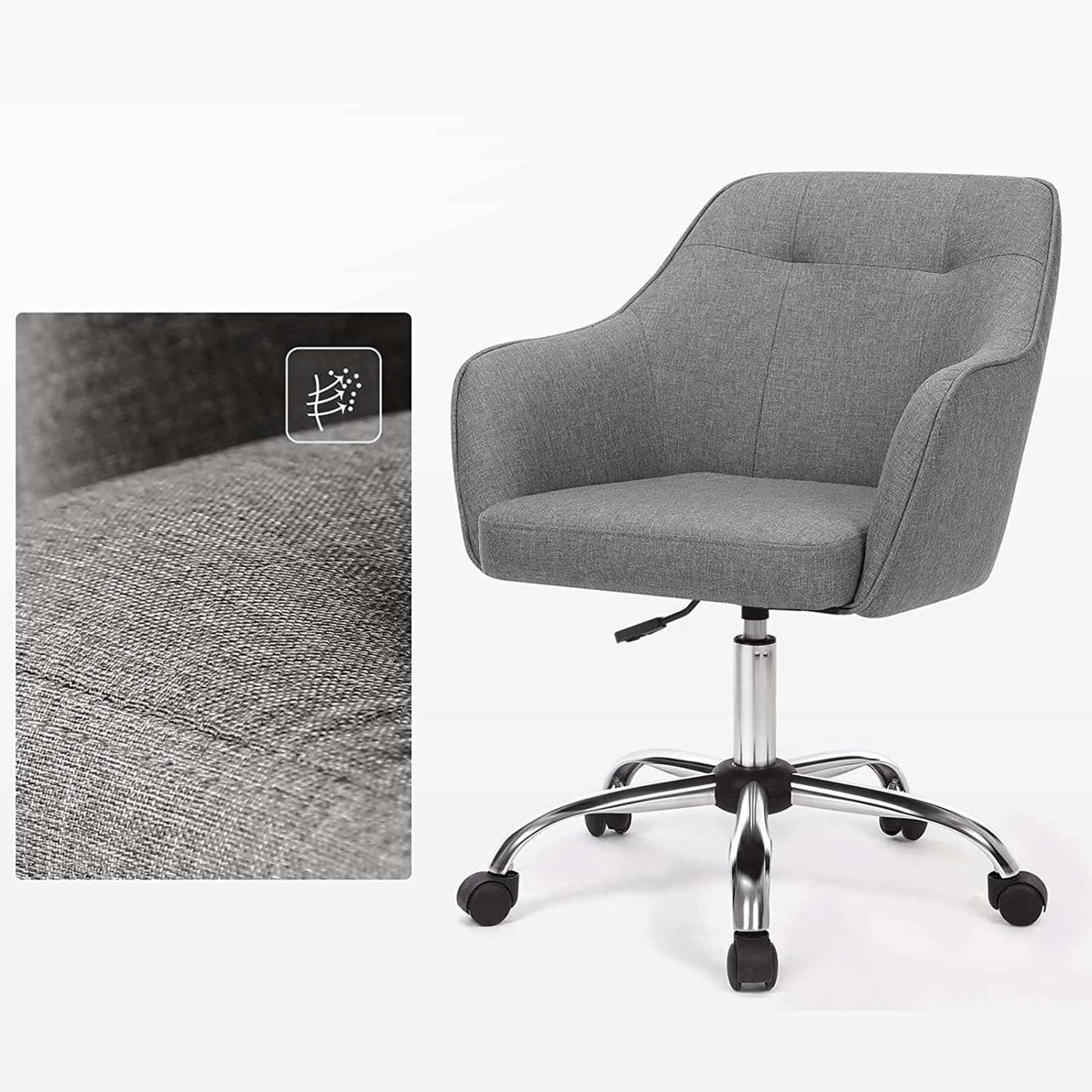 SONGMICS - Chaise de bureau gaming, siège ergonomique, housse en tissu, chaise pivotante