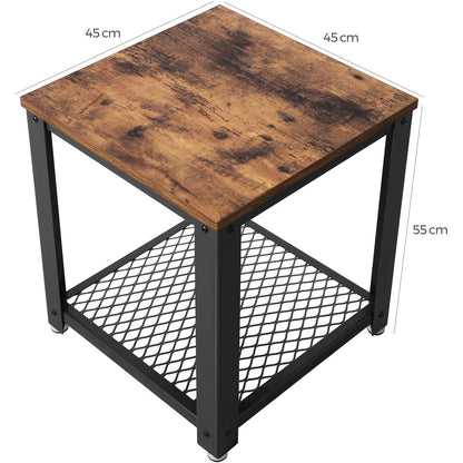 Table d’appoint, Table de Chevet, Bout de canapé, Montage Facile, Table Basse avec Rangement, VASAGLE, 4