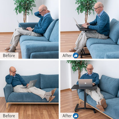 Table pour ordinateur portable, confortable pour travailler assis et couché, Tatkraft Dream