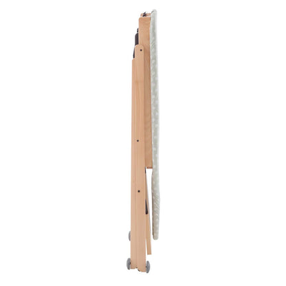 Planche à repasser STIROCOMODO, hauteur réglable : 84-88-91-93 cm, roulettes à la base, repose-fer coulissant - couleur naturelle, ARIT, 2