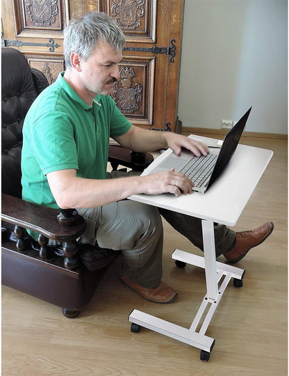 Table sur roulettes, table pour ordinateur portable, pour travailler assis dans un fauteuil ou un canapé, Tatkraft Cheer