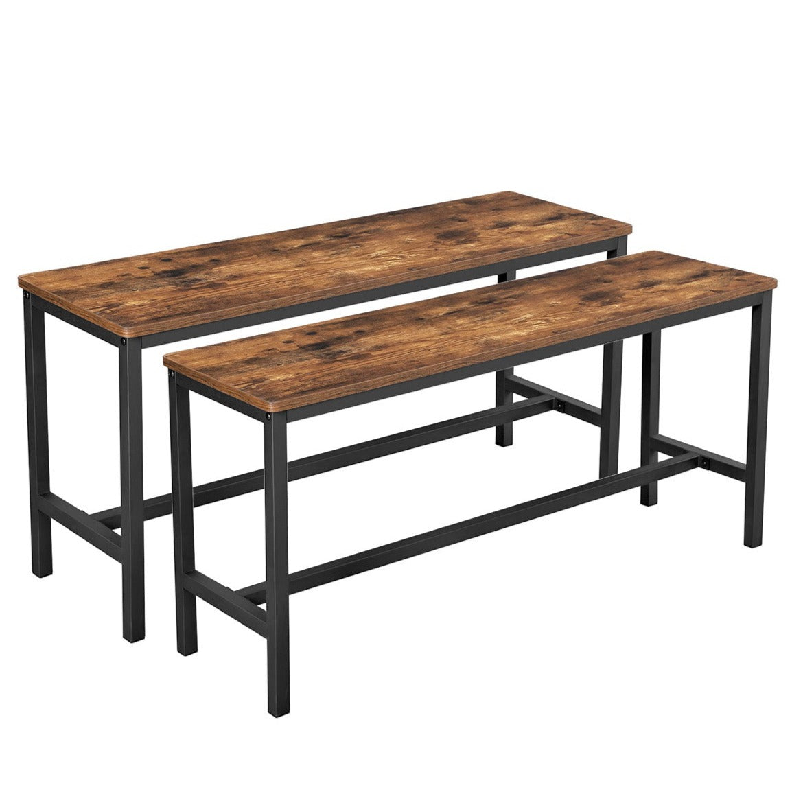 Bancs de Salle à Manger, Lot de 2, Siège pour Cuisine, Style Industriel, 108 x 32,5 x 50 cm, VASAGLE, 4