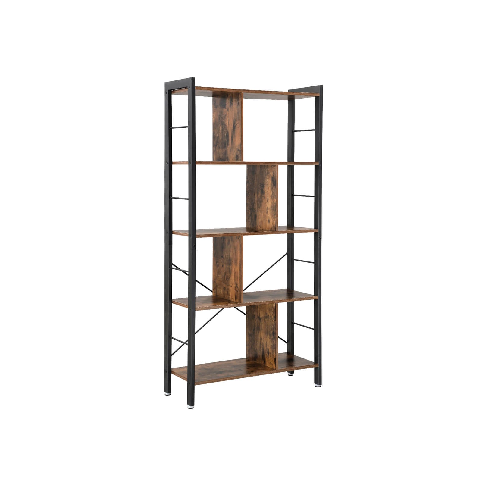 Bibliothèque de style industriel, Étagère de rangement à 4 niveaux, Meuble de rangement sur pied, pour salon, VASAGLE, 1