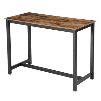 VASAGLE - Table bar, bureau haut, 120 x 60 x 90 cm, table bar stable, table pour cocktails, métal