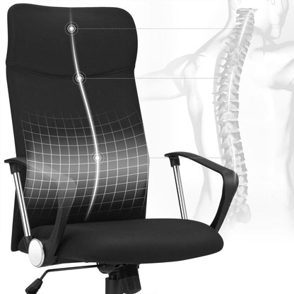 Chaise de bureau, Chaise, suivant les courbes du corps, soulageant la pression sur le cou, les épaules et le dos - SONGMICS