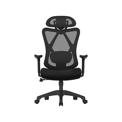 SONGMICS - Chaise de Bureau, Chaise d'Ordinateur, Réglages multiples, Support lombaire réglable