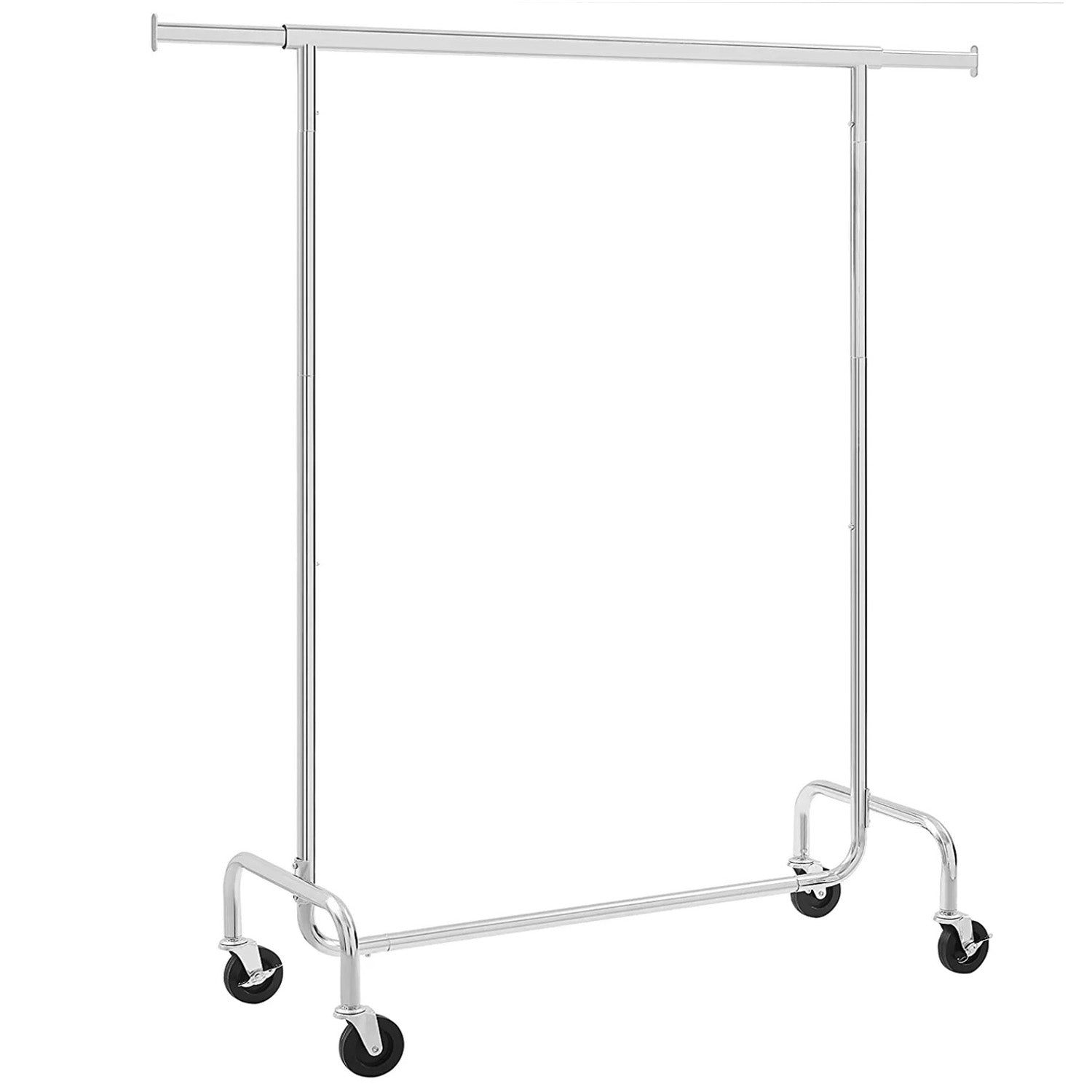 Portant vêtement, Charge Max 130 kg, Télescopique, Réglable, avec roulettes, Mètal chromé, SONGMICS, 10