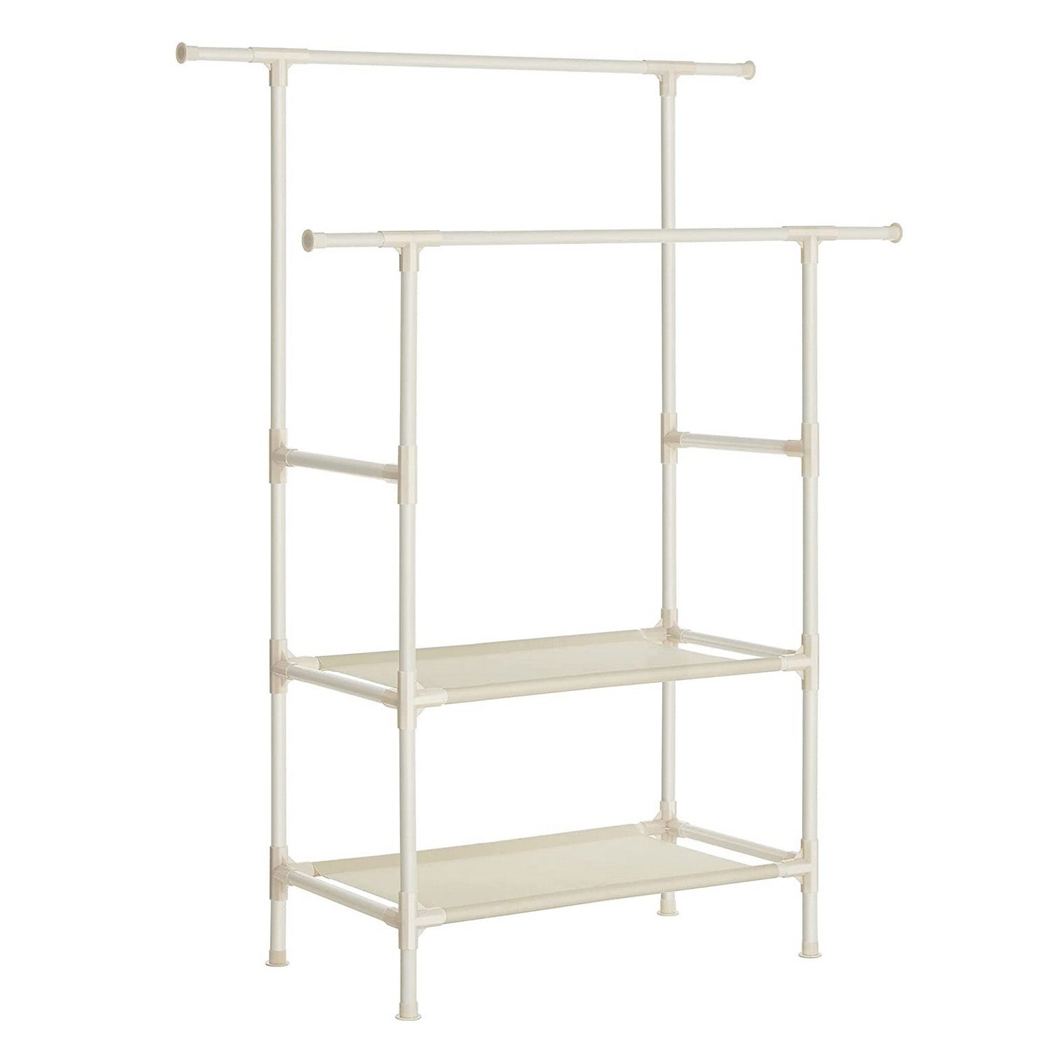 Portant à vêtements Double Barre, Portemanteau, Penderie, avec étagère de Rangement à 2 Niveaux, Charge 70 kg, SONGMICS, 6