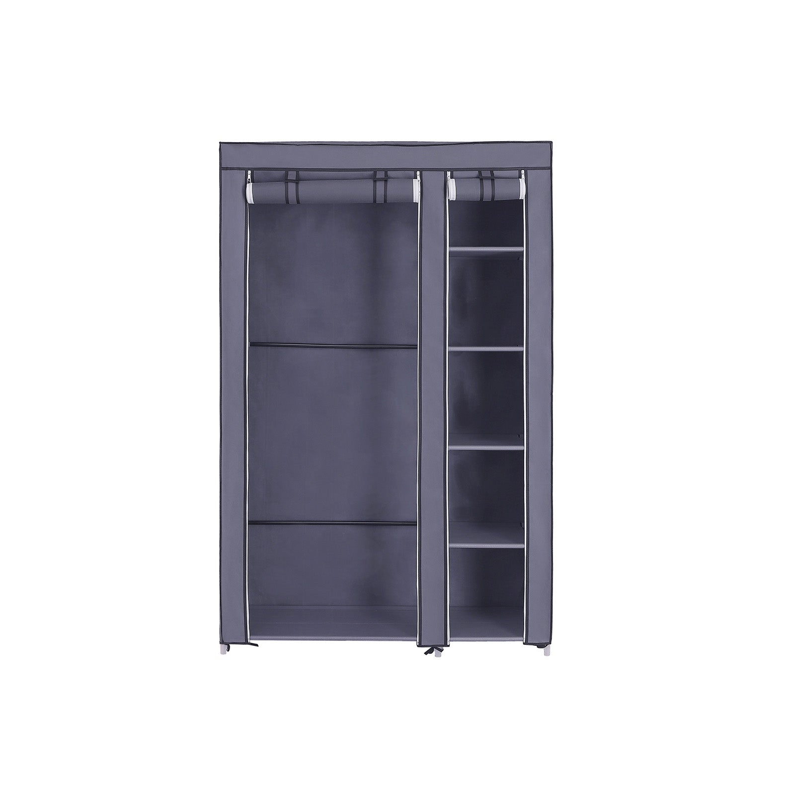 Armoire de Rangement Penderie de vêtement Pliable en Toile XL, Gris, SONGMICS