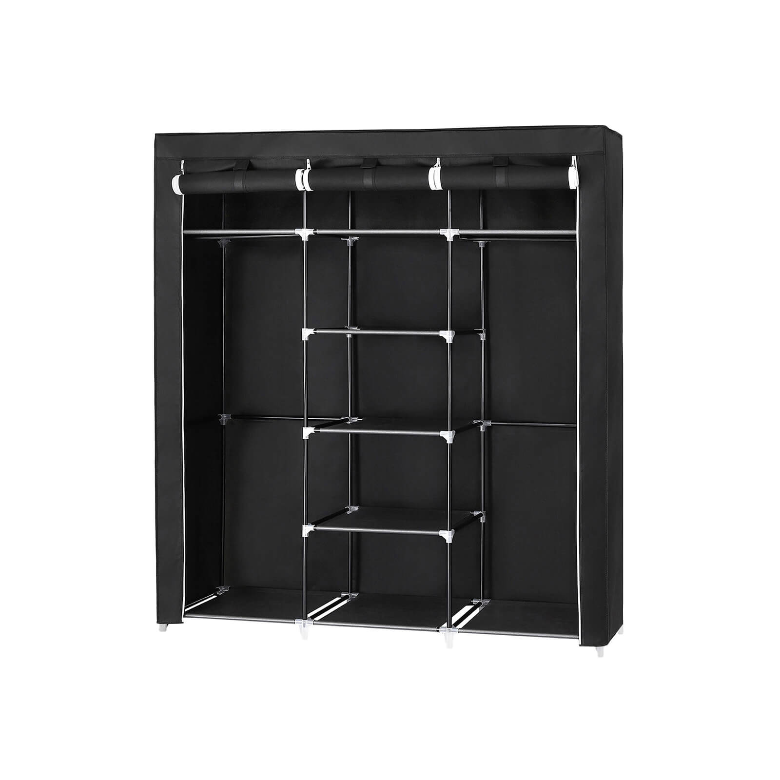 Armoire de Rangement Penderie Noir 175 x 150 x 45 cm, SONGMICS, 5