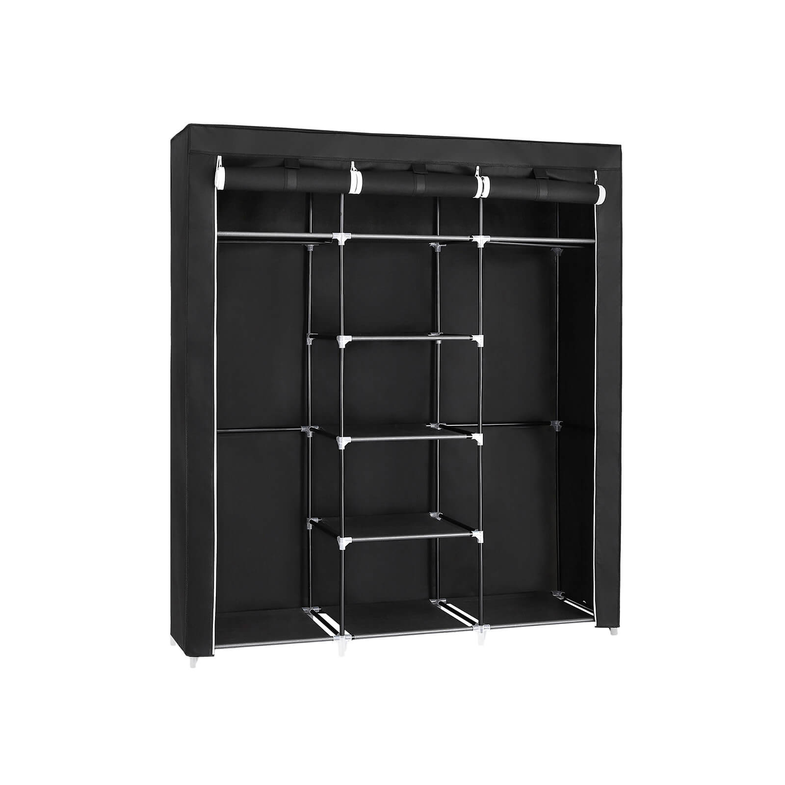 Armoire de Rangement Penderie Noir 175 x 150 x 45 cm, SONGMICS, 6