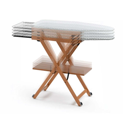 Table à Repasser, Planche à repasser, Réglable, avec Roulettes, ARIT STIROCOMODO, Couleur Cerise, 4