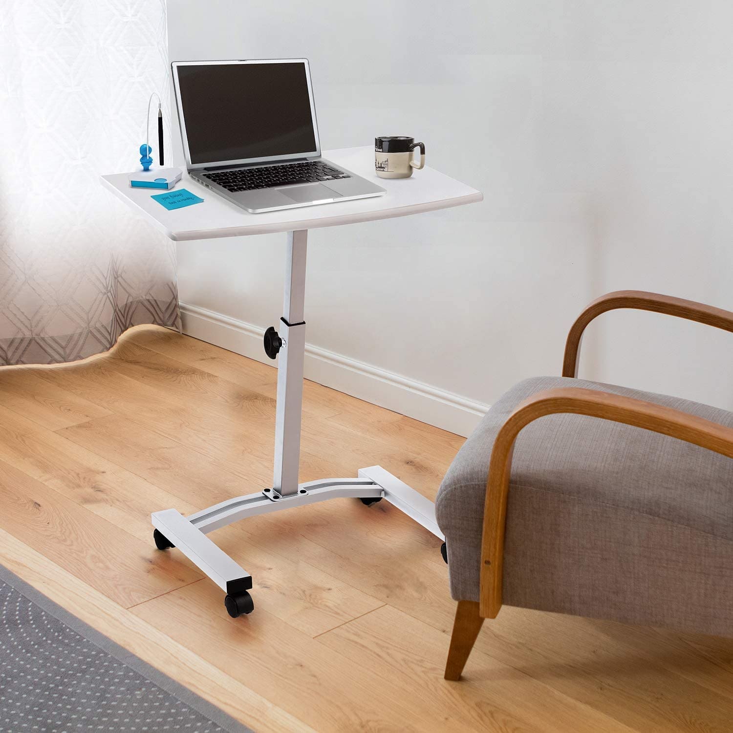 Table pour cahier, Bureau, table sur roulettes, table pour ordinateur portable, Tatkraft Cheer 
