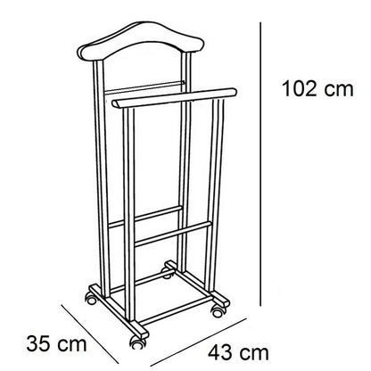 Valet de Chambre, sur Roulettes, Valet de Nuit, Porte-Vêtements, Valet Vetement, ARIT ATRI, 5